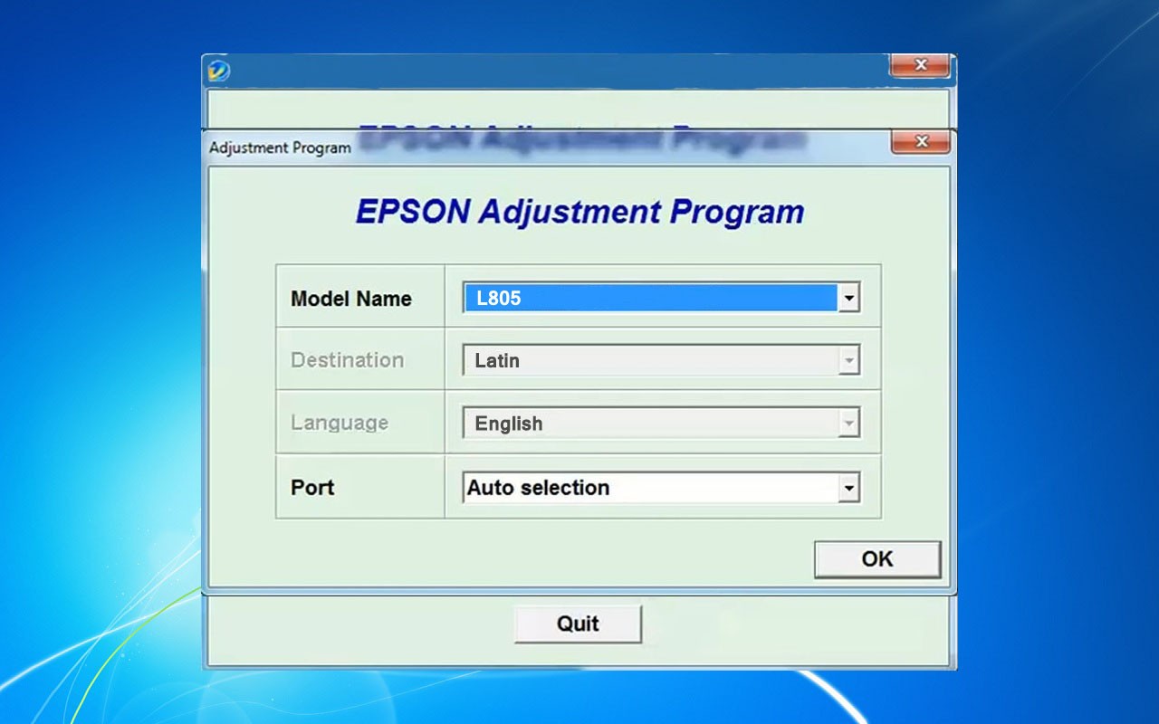 EPSON L805 Resetter Tool (Adjustment Program) - 100% Working